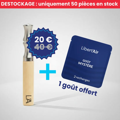 DESTOCKAGE : Cigarette Libert'Air (-50%) +  goût Mistère offert